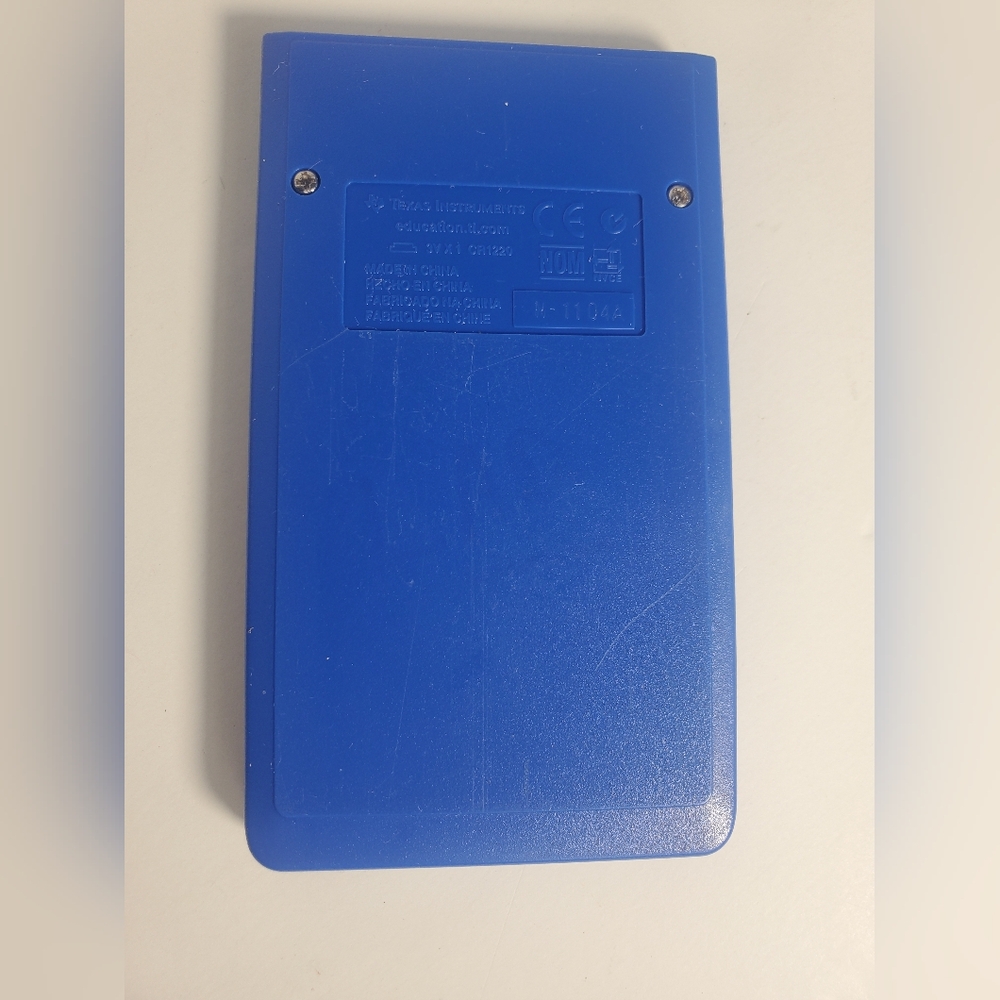 Texas Instruments Small Blue TI-108 Solar Powered Calculator (Tested) - Picture 5 of 6